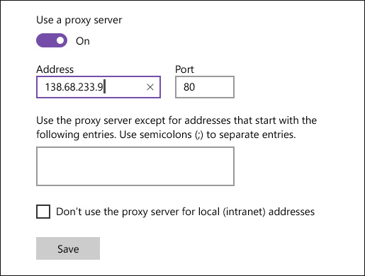 Sử dụng web proxy trong Edge