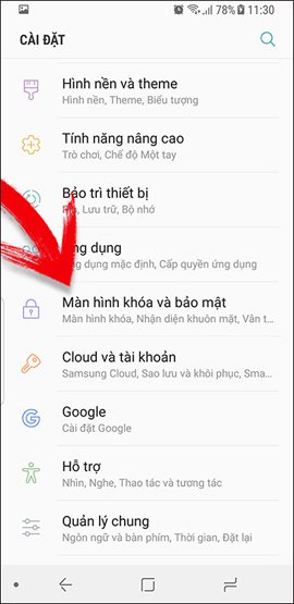 Thiết lập màn hình khóa