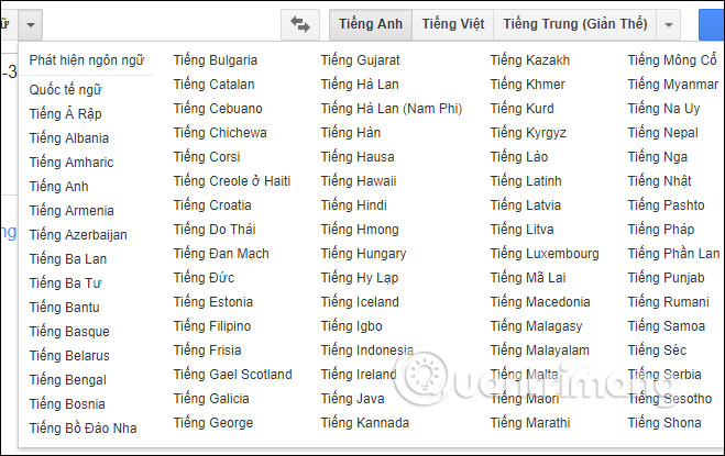 Cách dịch trang web sang tiếng Việt, tiếng Anh hoặc ngôn ngữ bất kỳ