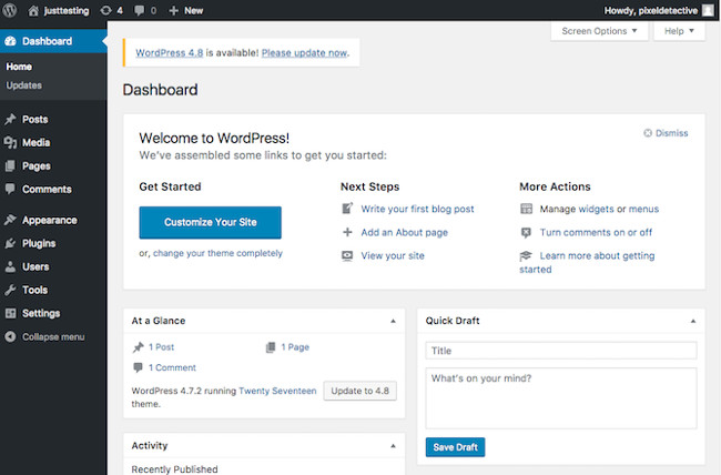 Màn hình Dashboard