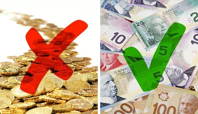 Không thanh toán hoàn toàn bằng tiền xu