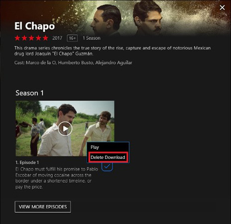 Chọn Delete Downloads