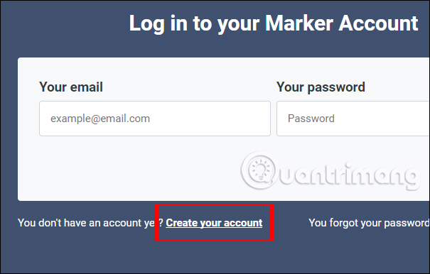 Đăng ký tài khoản Marker