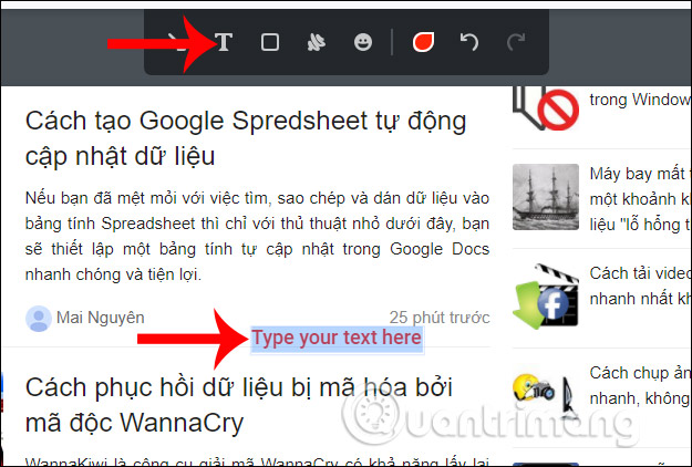 Chèn chữ vào ảnh chụp