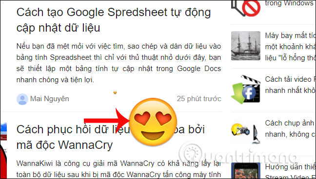 Chèn emoji vào ảnh chụp màn hình