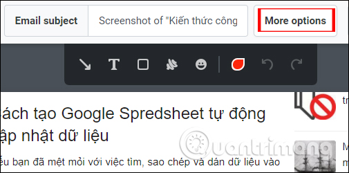 Chỉnh sửa nội dung email