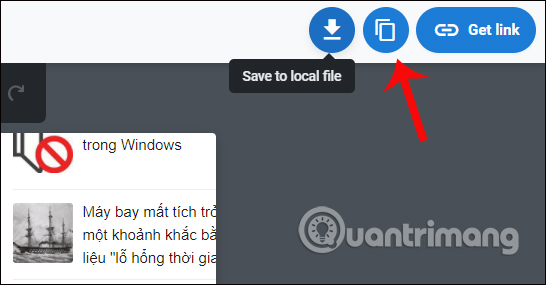 Lưu hình ảnh chụp màn hình 