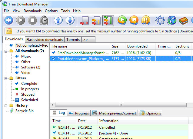 Ứng dụng Free Download Manager 