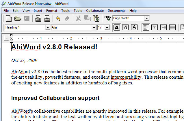 Ứng dụng AbiWord