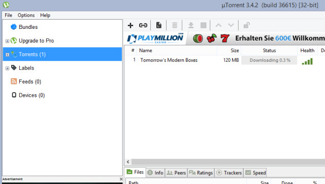 Công cụ download uTorrent