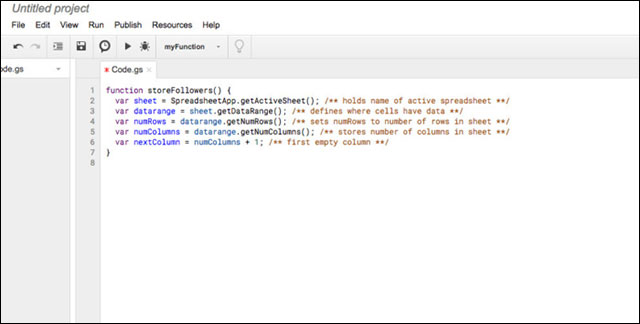 Hàm lưu số người theo dõi Twitter