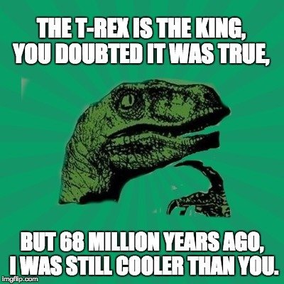 Người chiến thắng là khủng long bạo chúa Tyrannosaurus Rex