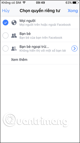 Chế độ đăng bài