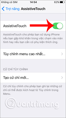 Bật Assistive Touch