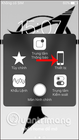 Nhấn chọn Thiết bị