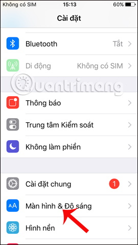 Điều chỉnh màn hình & độ sáng 
