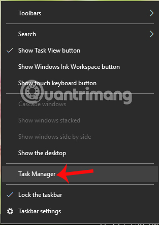 Nhấn chọn Task Manager