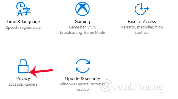 Nhóm thiết lập Privacy