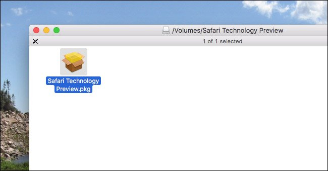 File Safari Technology Preview.