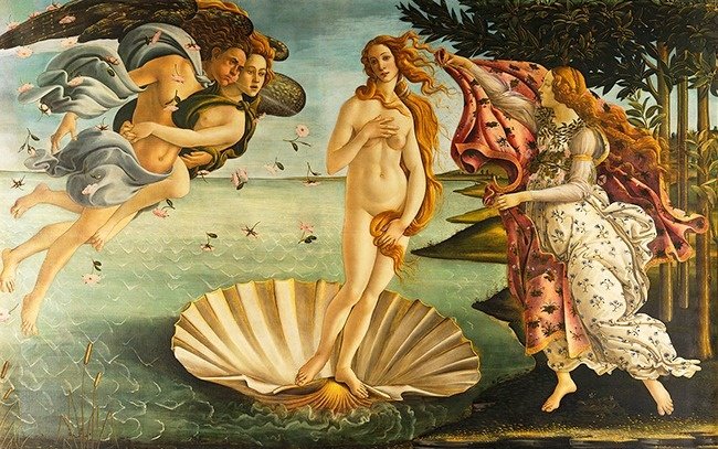 "The Birth of Venus - Sự ra đời của thần Vệ Nữ" của Botticelli