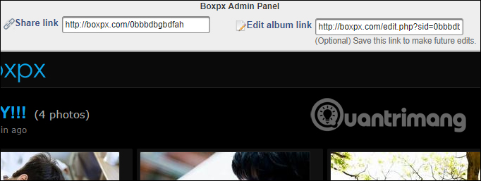 Link chia sẻ album