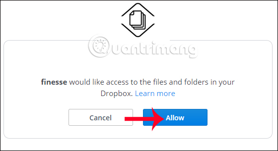 Kết nối Dropbox với dịch vụ