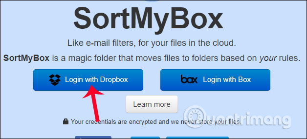 Đăng nhập Dropbox