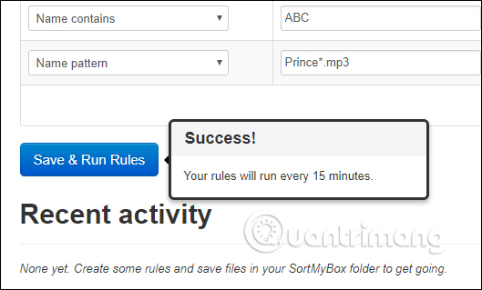 Thông báo trên Sort My Box
