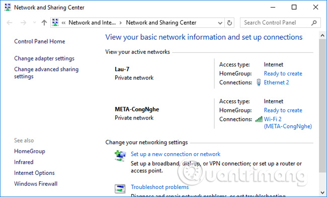 Kết nối mạng trên máy tính 