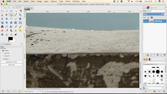 Phóng to để chọn vùng đối tượng