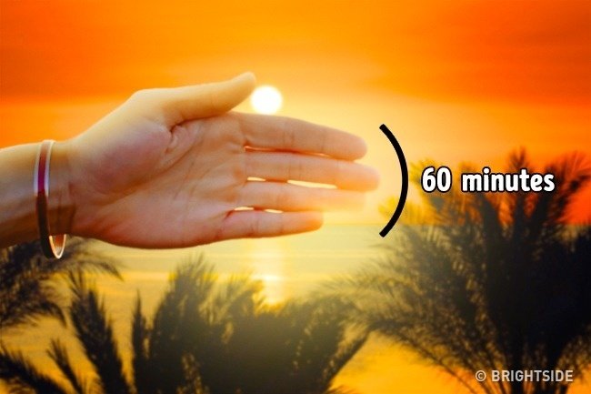 Xác định thời gian còn lại trước khi Mặt Trời lặn