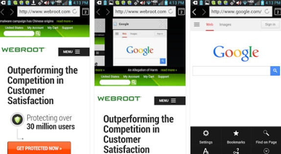Trình duyệt Webroot SecureWeb Browser
