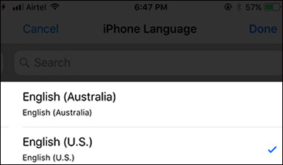 Chọn ngôn ngữ Tiếng Anh