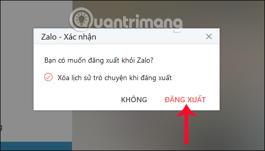 Đăng xuất Zalo