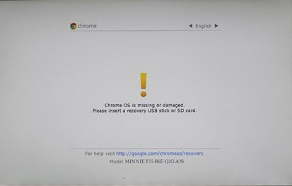 Màn hình ở chế độ Recovery