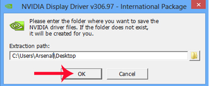 update driver card NVIDIA folder