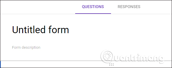 Nhập tiêu đề và mô tả cho Form