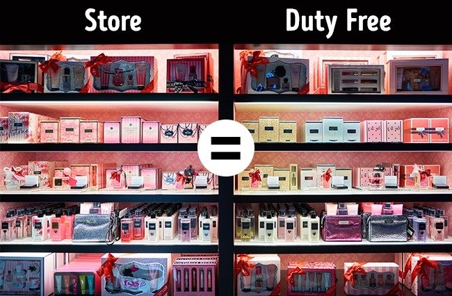 Đôi khi hàng miễn thuế lại được nhập từ cửa hàng chính hãng