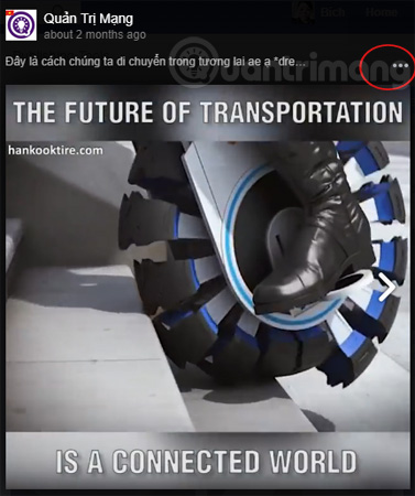 Nhấp vào dấu 3 chấm bên trên video