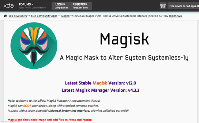 Tải phần mềm Magisk
