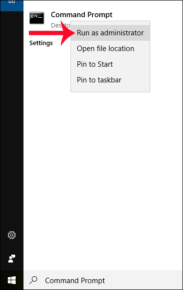 Mở Command Prompt lên ở quyền Admin 