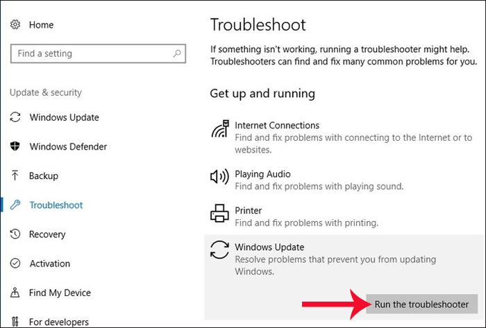 Công cụ dò lỗi Troubleshoot 