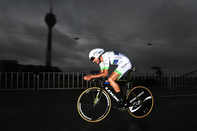 Vận động viên Brice Feillu (Fortuneo-Oscaro) sử dụng chiếc Look 796 Monoblade