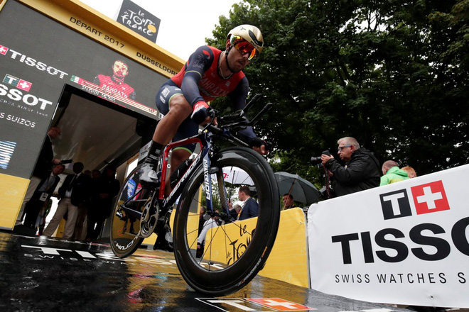 Sonny Colbrelli (Bahrain-Merida) cùng chiếc xe Merida Warp TT về đích ở vị trí thứ 23