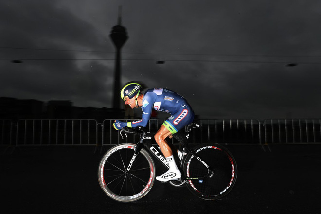 Chiếc xe đạp Cube Aerium C:68 TT của đội Wanty-Groupe Gobert tới từ Bỉ