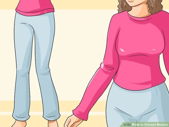 Mặc quần và áo dài tay