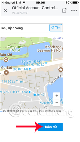 Nhập địa chỉ cửa hàng