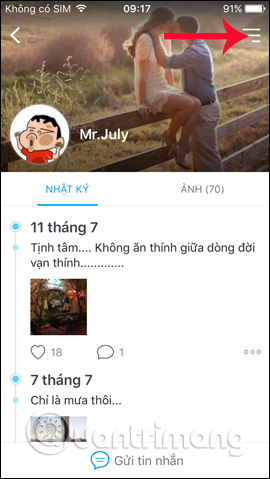 Trang cá nhân bạn bè