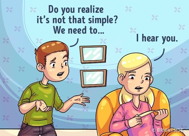 "Tôi đang nghe" - "Tôi hiểu mà"