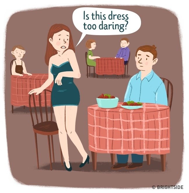 Em mặc cái váy này đẹp không?